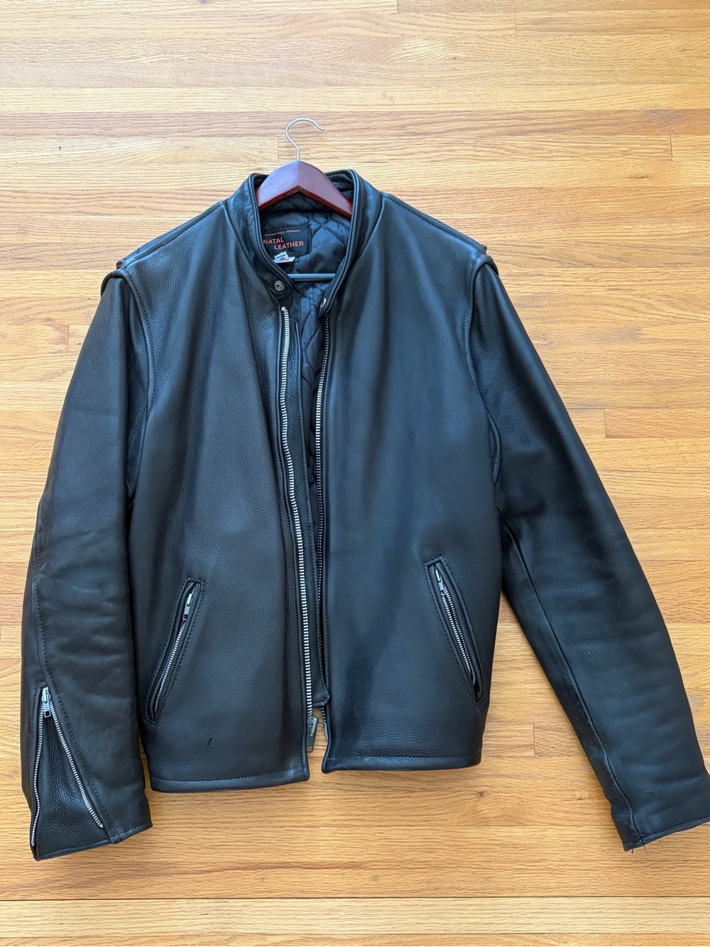 Vintage Motorcycle Apparel Real Men’s Leather Jacket, made in USA